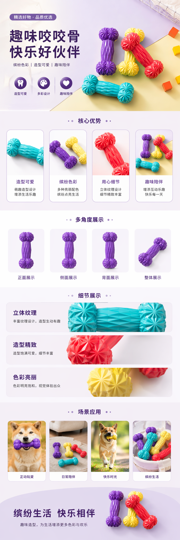 亚马逊爆款宠物玩具tpr狗玩具新双色骨头玩具狗磨牙发声 厂家批发 pic 1