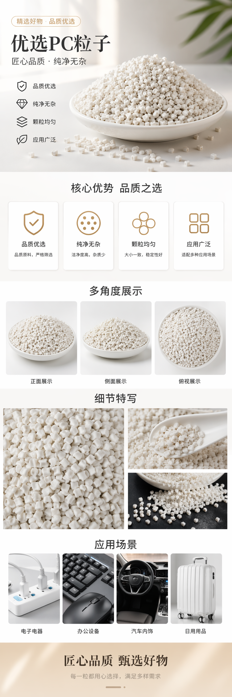 白色颗粒状塑料粒子 通用型PP聚丙烯原料25kg包邮详情1