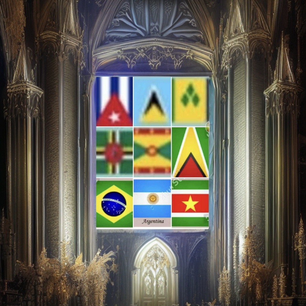 A small national flag handkerchief details Picture