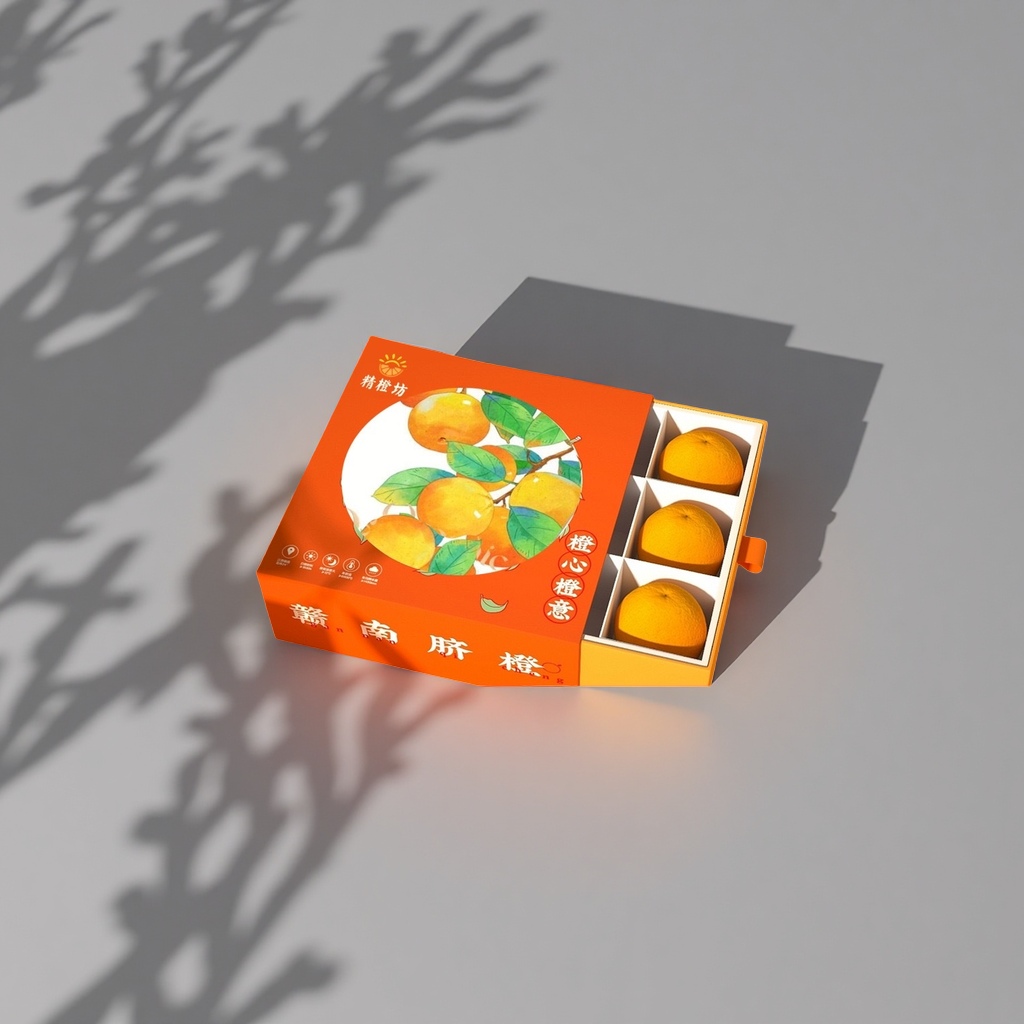 橙色礼盒包装赣南脐橙新鲜现摘当季水果顺丰包邮 Specification image