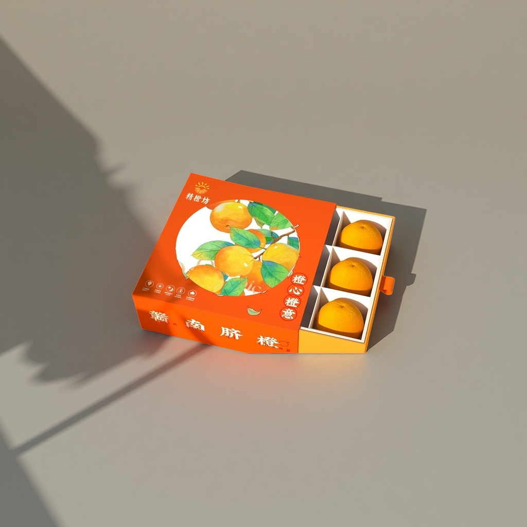 橙色礼盒包装赣南脐橙新鲜现摘当季水果顺丰包邮 details Picture