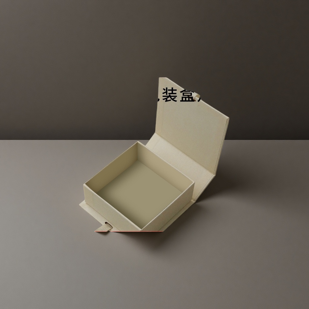 The off-white paper box packaging is a simple, environmentally friendly and universal gift box