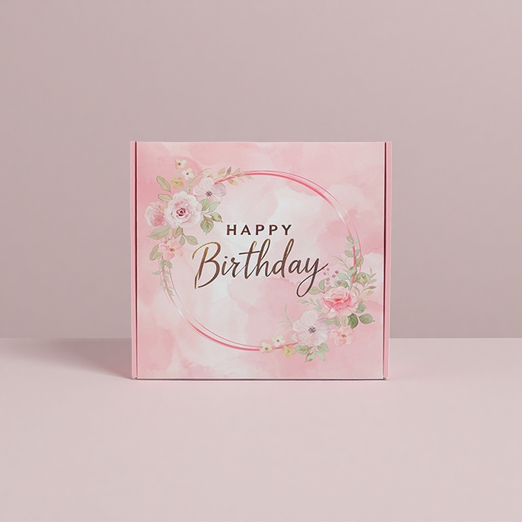 A beautifully packaged pink flower birthday gift box is a perfect gift for your girlfriend and best friend on the festival details Picture