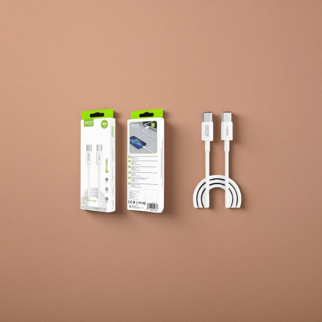 الخط الأبيض USB TType-C متر واحد للنسجة المعمرة Specification image
