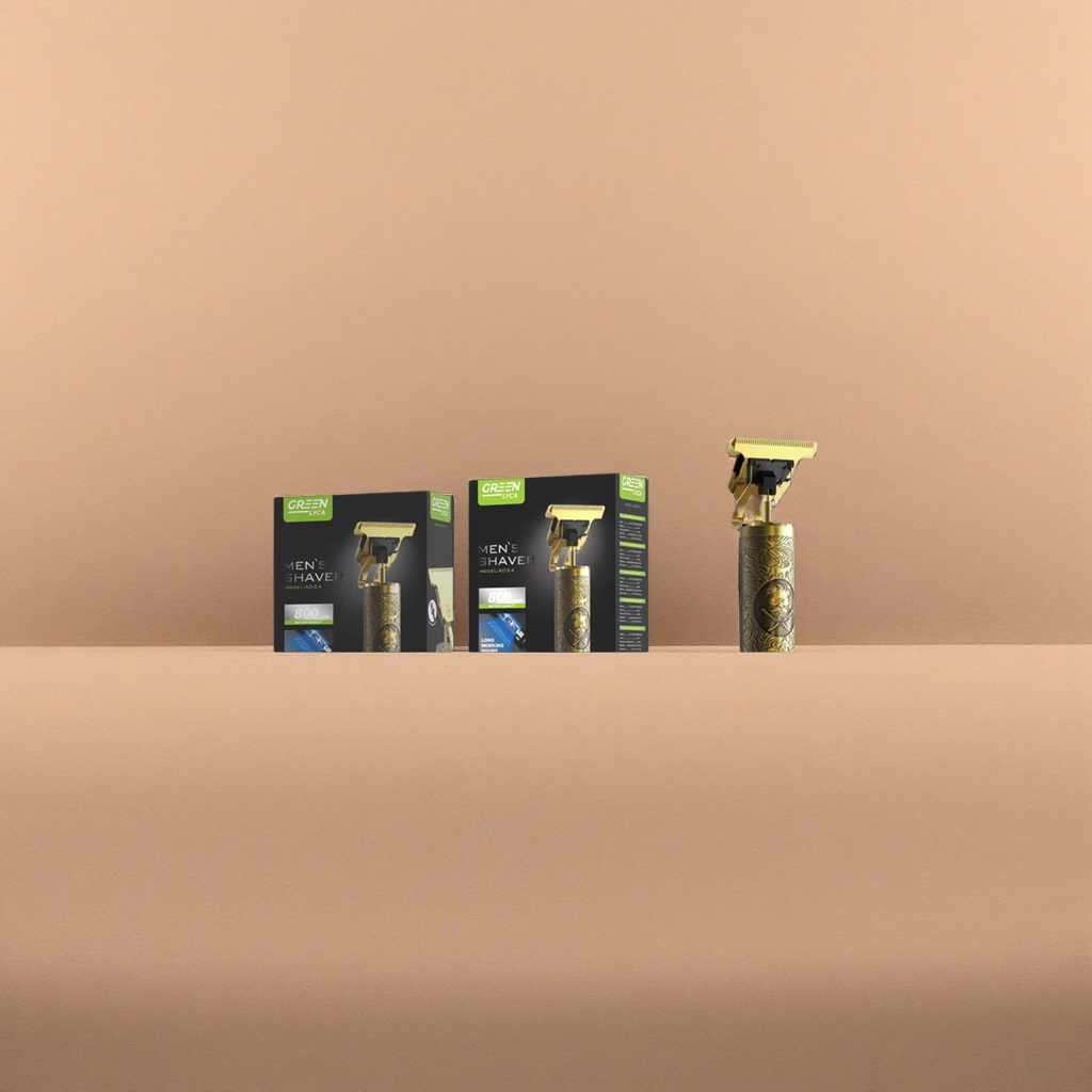 ماكينة حلاقة ذهبية -كهربائية -تشذيب لحية الرجل، غسل كامل الجسم بالماء Specification image