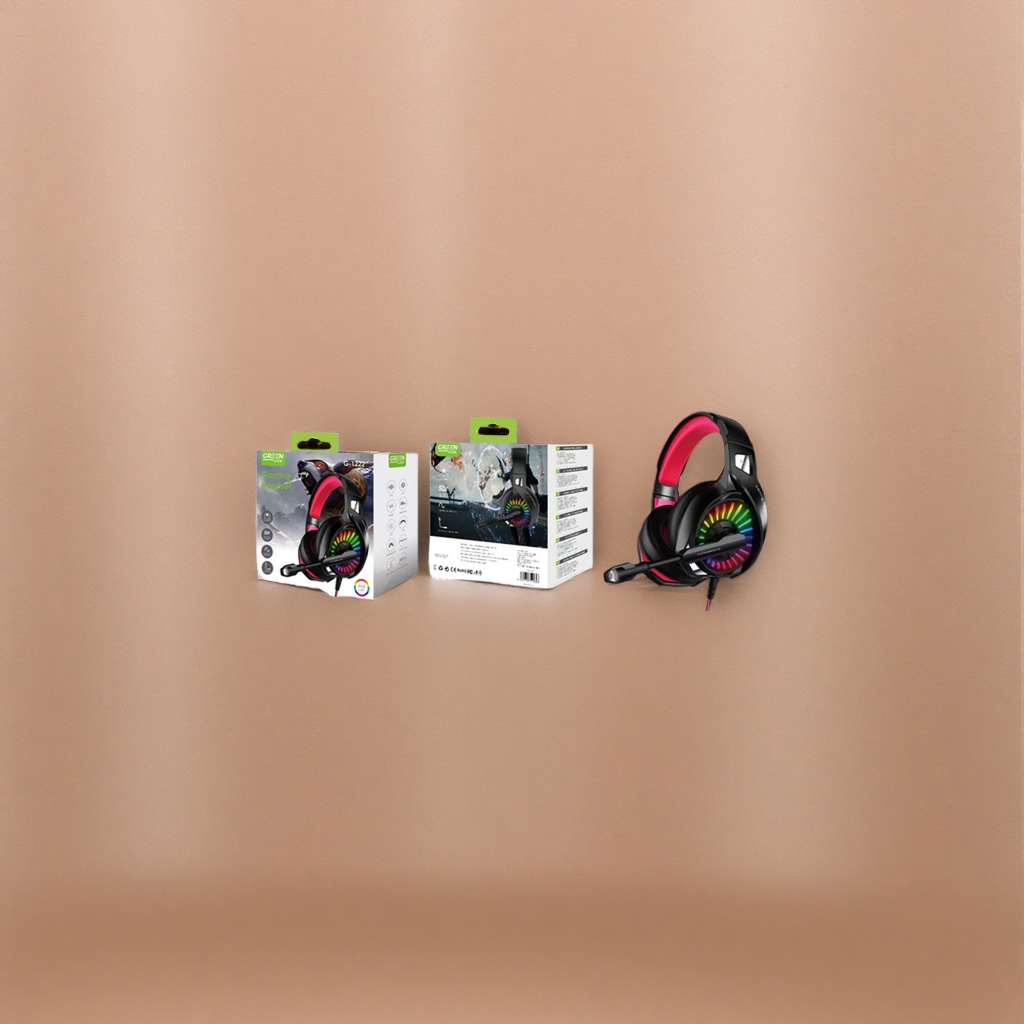 أسود أحمر اللون الأحمر مع سماعات الرأس Specification image
