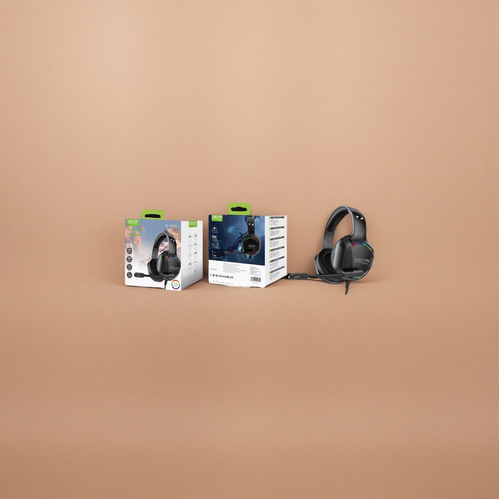 سماعات اللعب السوداء تخفض الضوضاء ضاء الصوت (ED VEL 7.1) بشكل مريح حول الصوت Specification image