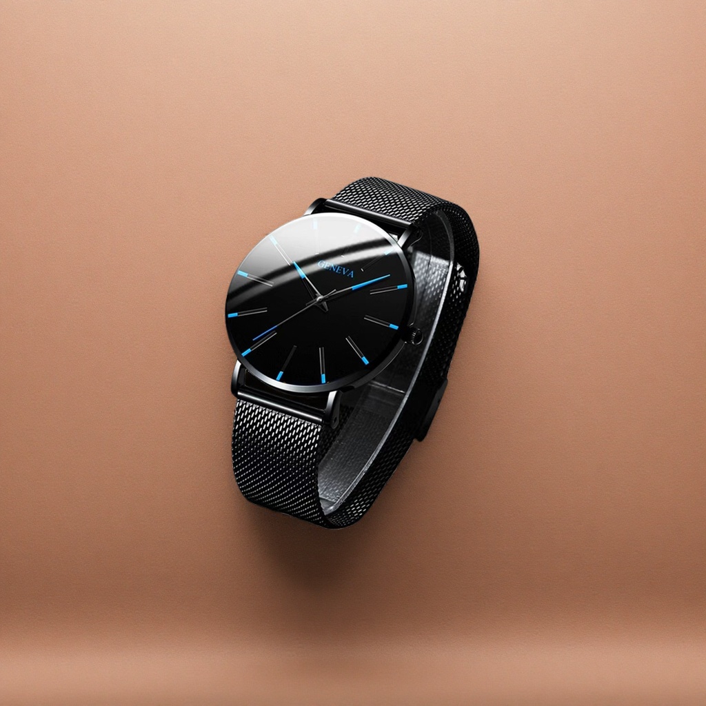 Black dial stainless steel mechanical business dress wristwatch Application Scenario