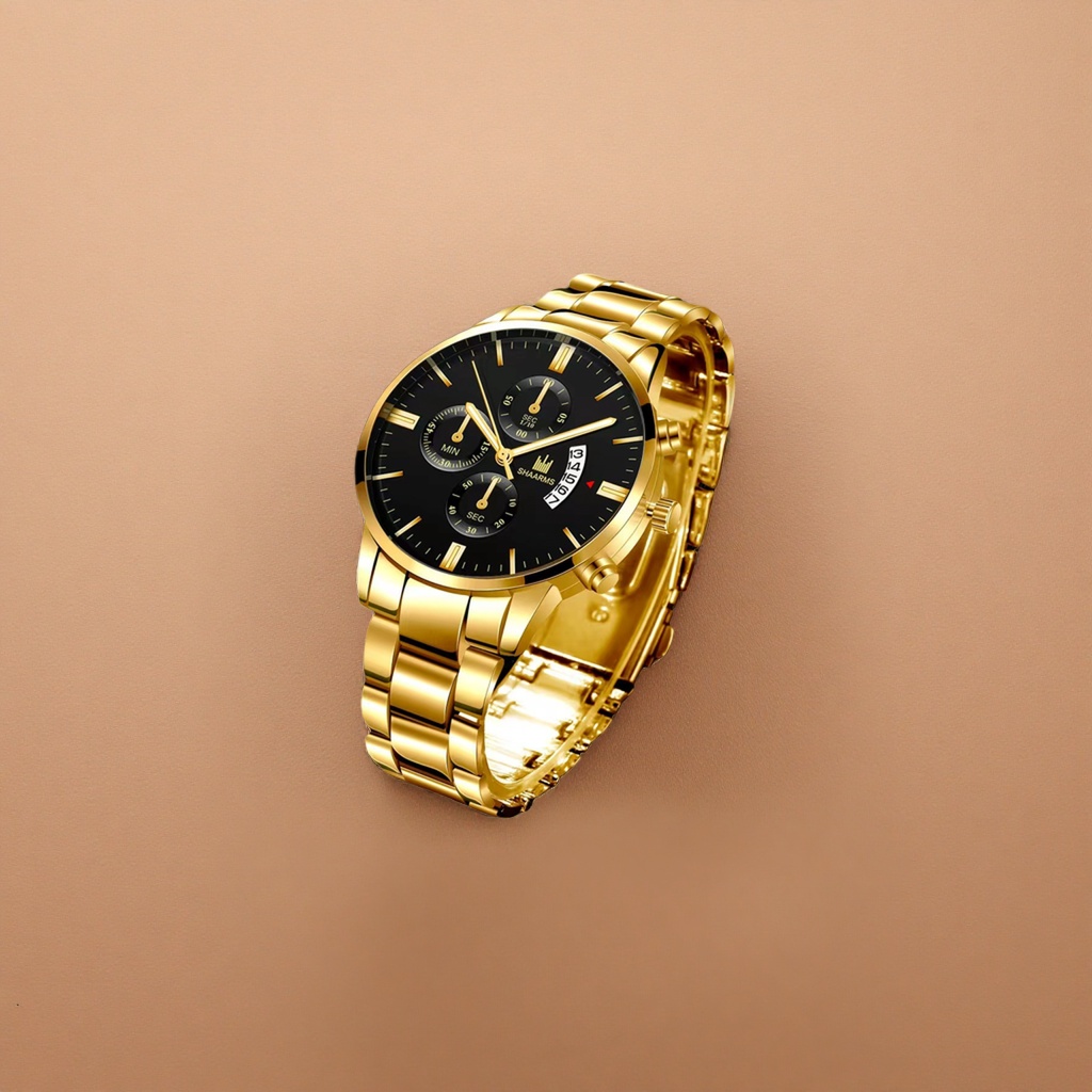 A simple and fashionable business and casual wristwatch for ladies in gold quartz Specification image