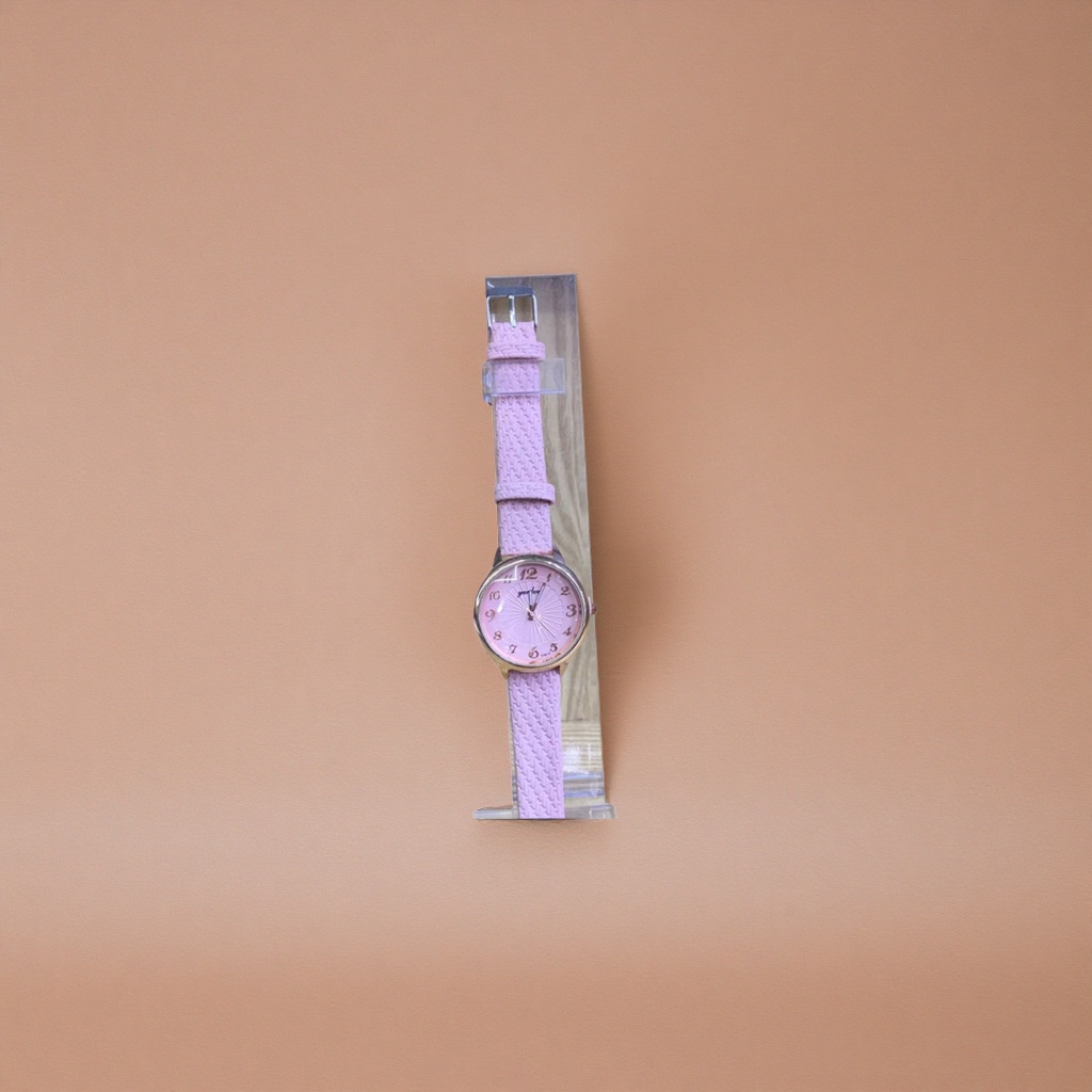 Pink strap quartz watch for women, simple, fashionable and light luxury wristwatch Specification image