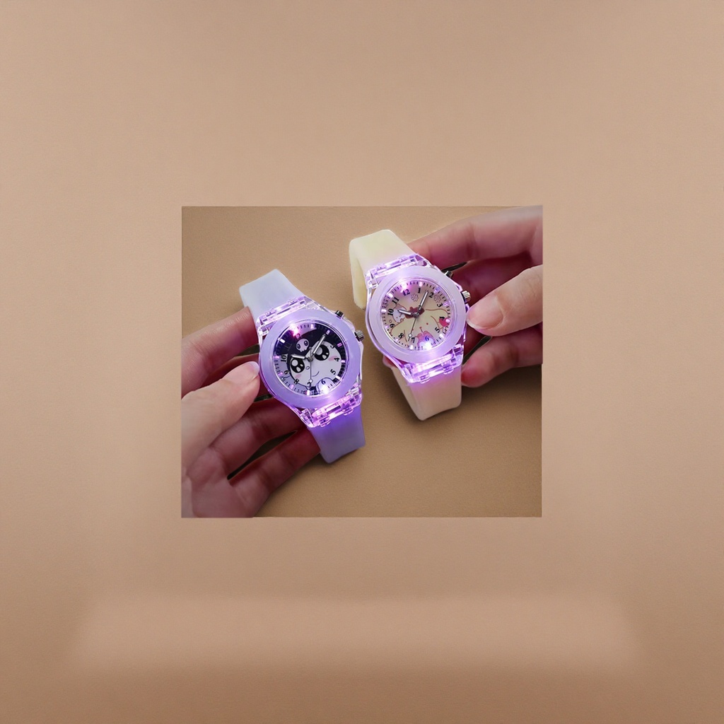 Luminous transparent case quartz watch for men, simple and fashionable Specification image
