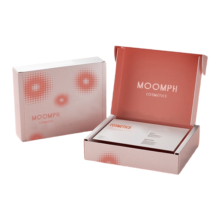 تحتوي صناديق الطائرات البيضاء على أغطية تغليف مستحضرات التجميل MOMOMPH على هيكل داخلي Item Picture