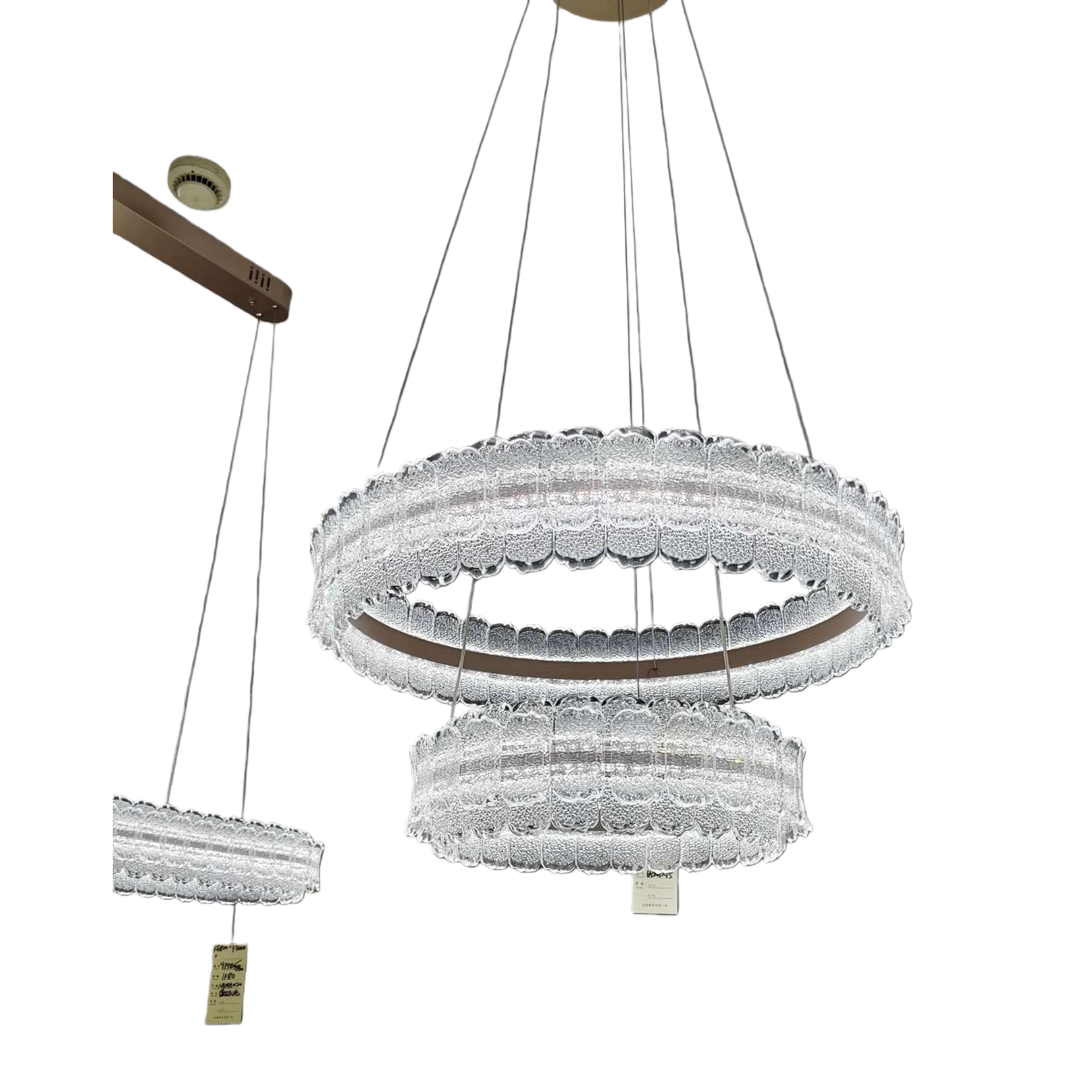 Transparent crystal circular pendant lamp, modern and simple ceiling lamp for living room, dining room and bedroom Item Picture