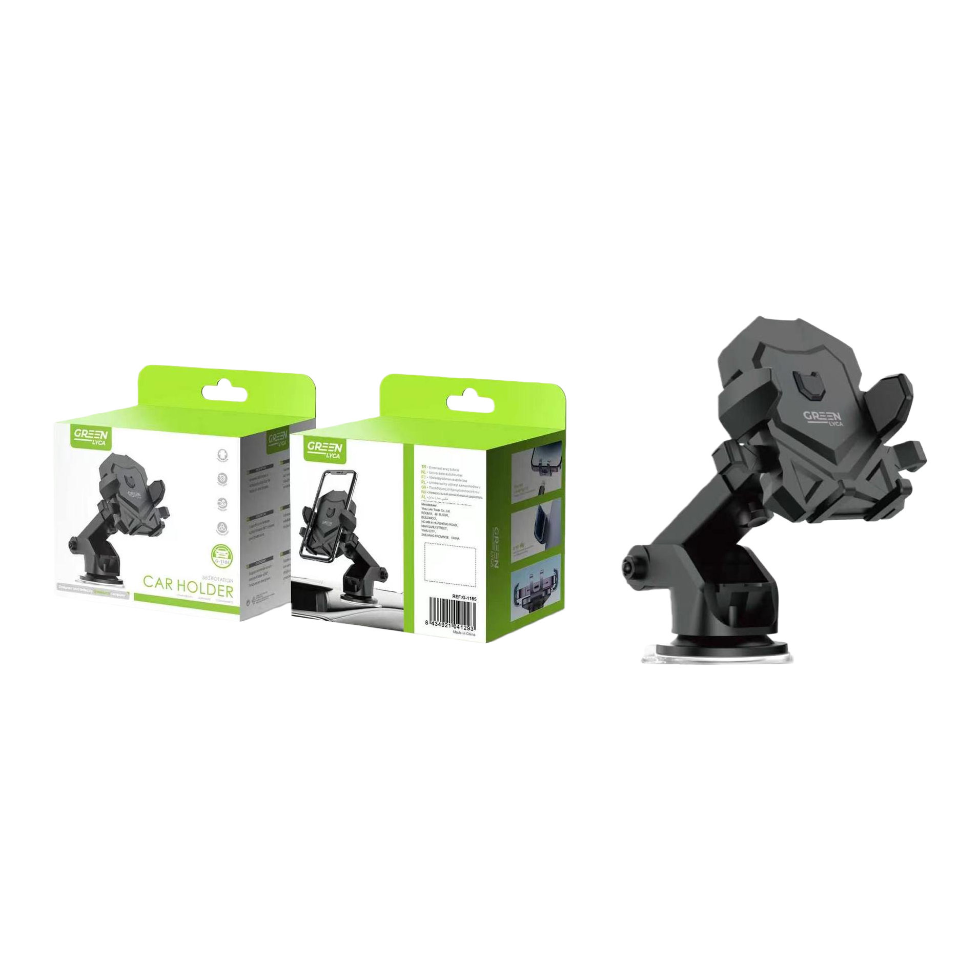 جهاز محمول محمول محمول على سيارة سوداء يعمل بشكل دائري ثابت على ارتفاع 360 درجة Item Picture