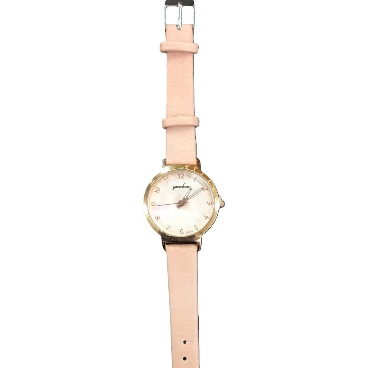 The pink strap quartz wristwatch for women is fashionable, versatile and a light luxury trend Item Picture