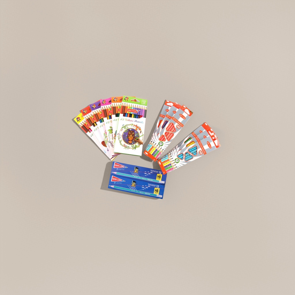 彩色铅笔和HB铅笔组合套装 24色水溶性儿童绘画文具