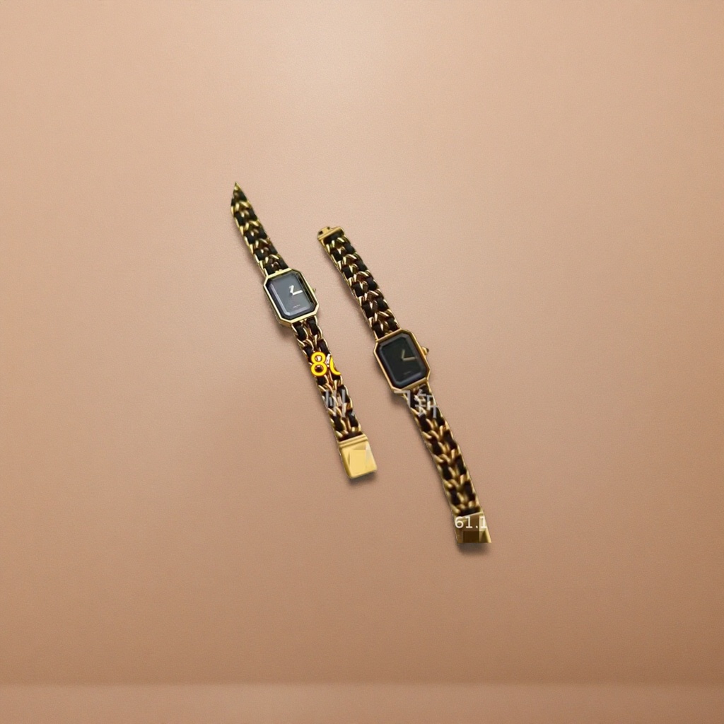 ساعة السلسلة الذهبية مع ساعة سوداء Specification image