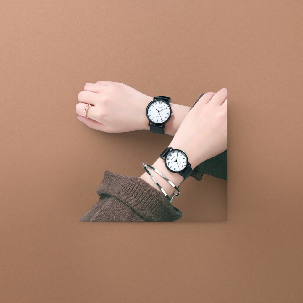 ساعة سوداء مع لوحة بيضاء Specification image