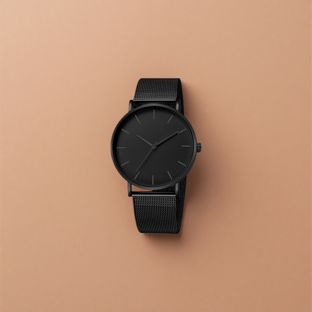 Black stainless steel strap men's watch, 38mm luminous waterproof quartz movement Application Scenario