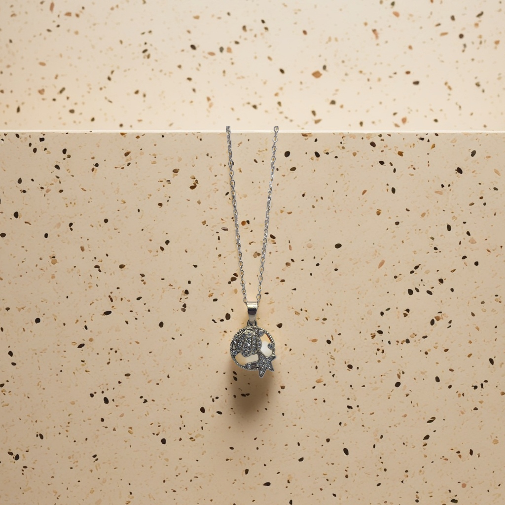 The golden shell star pendant necklace is fashionable, light luxury, simple and versatile details Picture