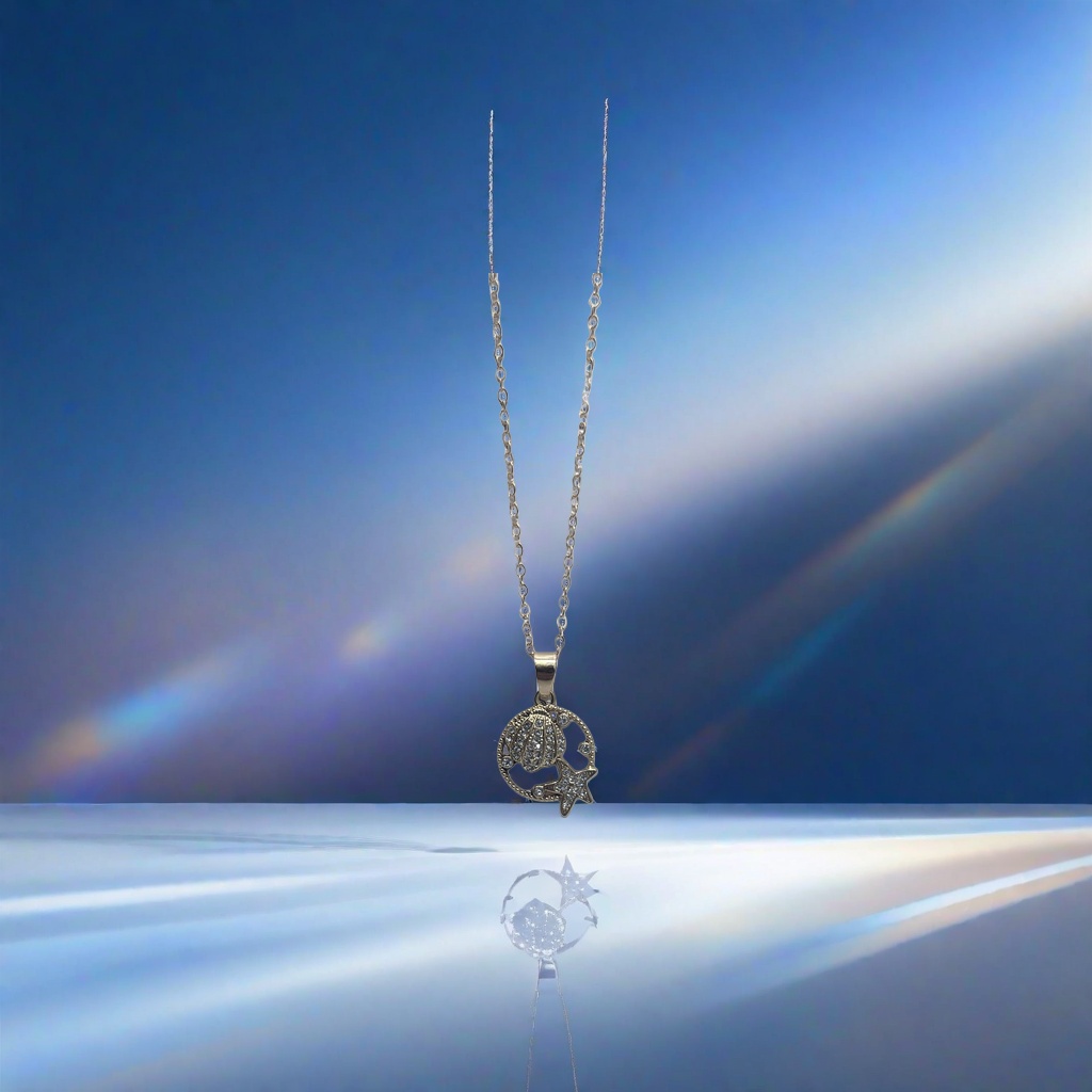 The golden shell star pendant necklace is fashionable, light luxury, simple and versatile Application Scenario