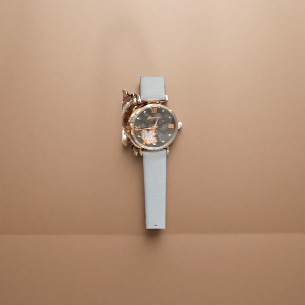 القشرة الذهبية اللون الأبيض مع ساعة الكوارتز Specification image