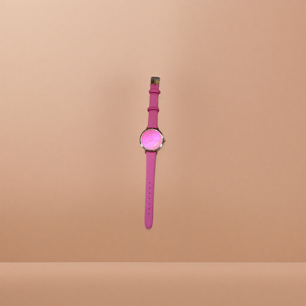 The pink quartz watch for ladies is a simple, fashionable, trendy and versatile light luxury wristwatch