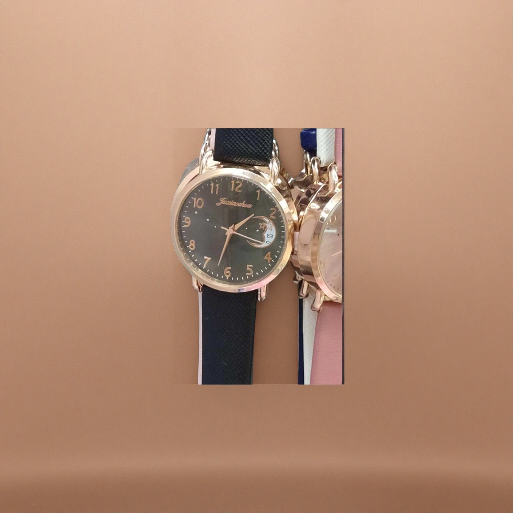 Gold case, black strap, men's quartz watch, simple business, waterproof Application Scenario