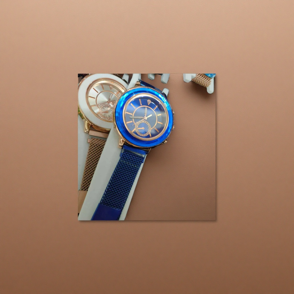 فالساعات الميكانيكية من الفولاذ غير القابل للصدأ ذات اللوحات الزرقاء تعمل في مجال الأعمال Specification image