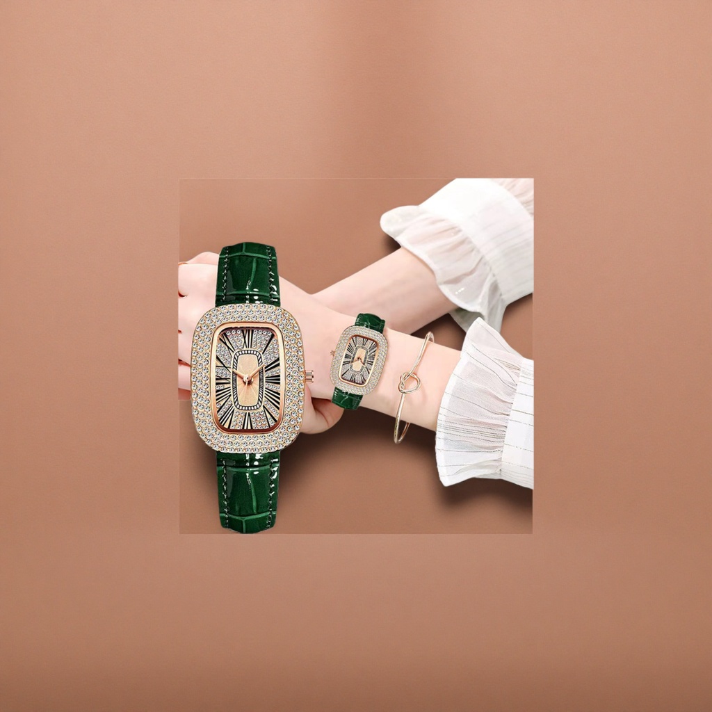 Зелёная крокодил с часами Specification image