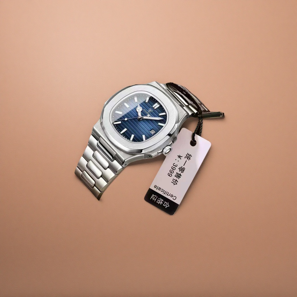 The silver metal case watch is fashionable and simple, suitable for both men and women details Picture