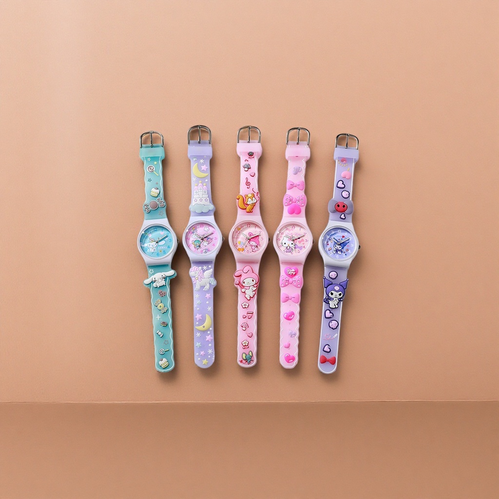 Colorful cartoon children's watch, electronic waterproof, mini, fashionable and cute for students details Picture
