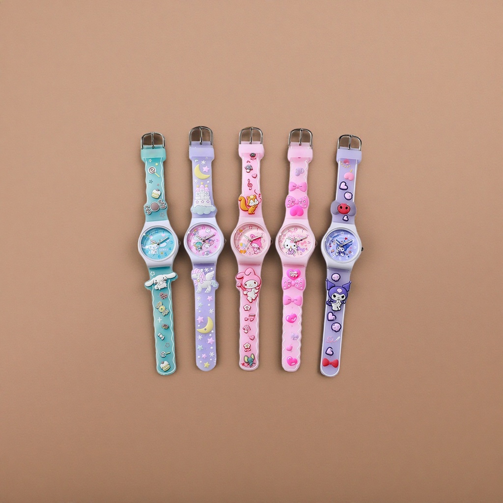 Colorful cartoon children's watch, electronic waterproof, mini, fashionable and cute for students Specification image