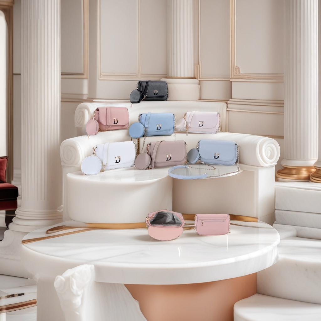 Cross-border Korean-style set D five gold mother crossbody small bag detachable hanging small round bag with loose change, commuter women's bag in multiple colors, factory stock abundant, women's bag set with chain shoulder, wear-resistant PU leather Application Scenario