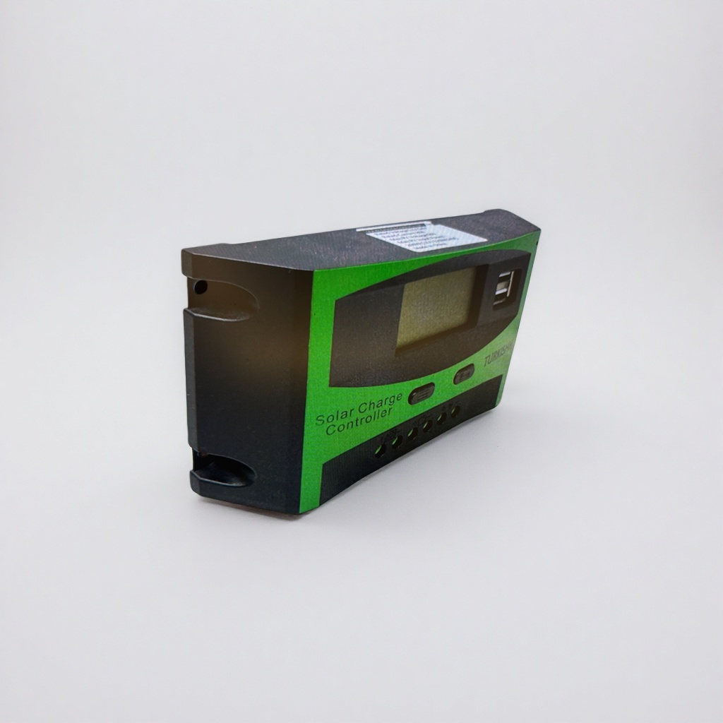 Green and black solar charging controller details Picture