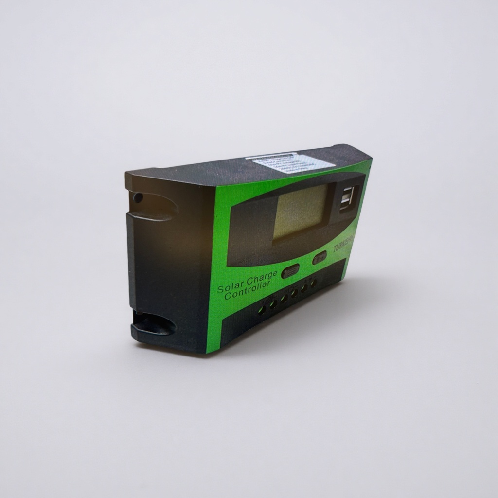 Green and black solar charging controller Specification image