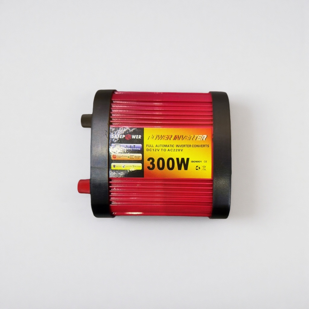 The red heat sink housing power inverter ensures efficient heat dissipation and stable output Specification image