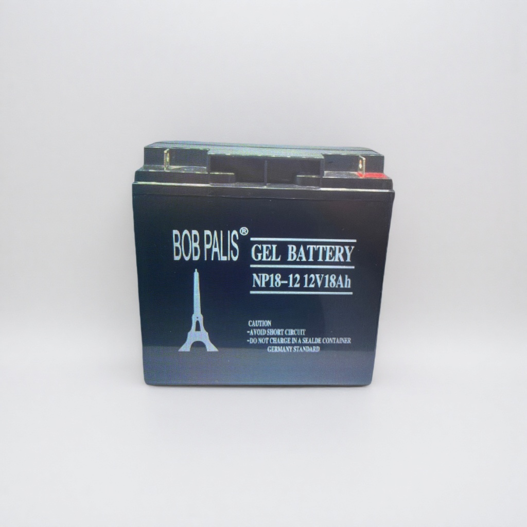 BOB PALIS black gel battery NP18-12 12V18Ah with Eiffel Tower pattern details Picture