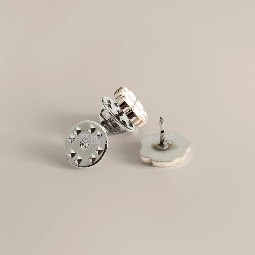 Серебряные металлические пуговицы с пластиковым основанием Specification image
