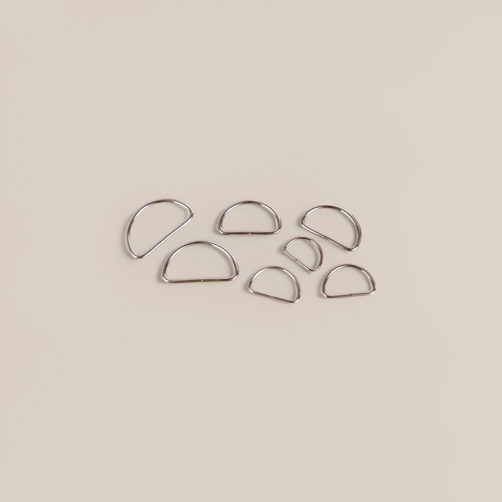 Silver D-ring stainless steel luggage and bag fastener accessories for general use Application Scenario