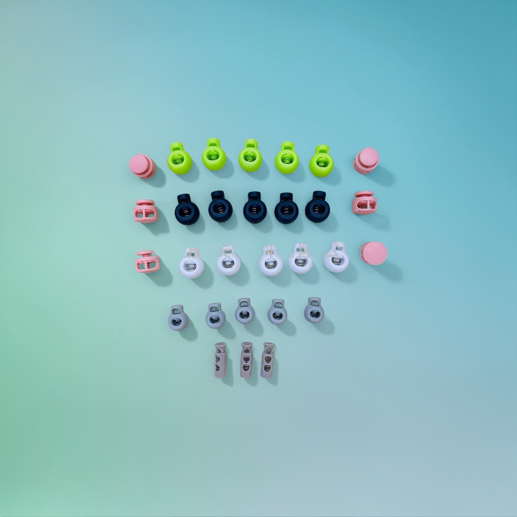 The colorful drawstring buckle is fashionable and adjustable. The drawstring is available in multiple colors for clothing and backpack accessories Specification image