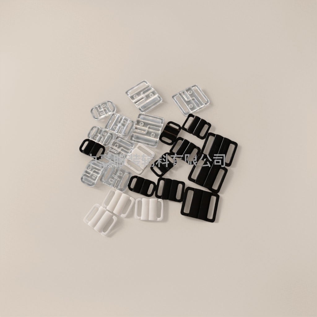 أزرار متعددة الوظائف من الحزام النايلون ذات اللون الأسود الأبيض الشفاف Specification image