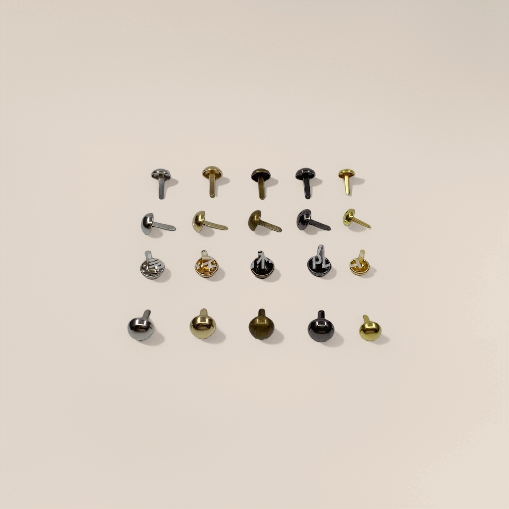 DIY handcrafted materials for metal rivet decorative accessories in various colors