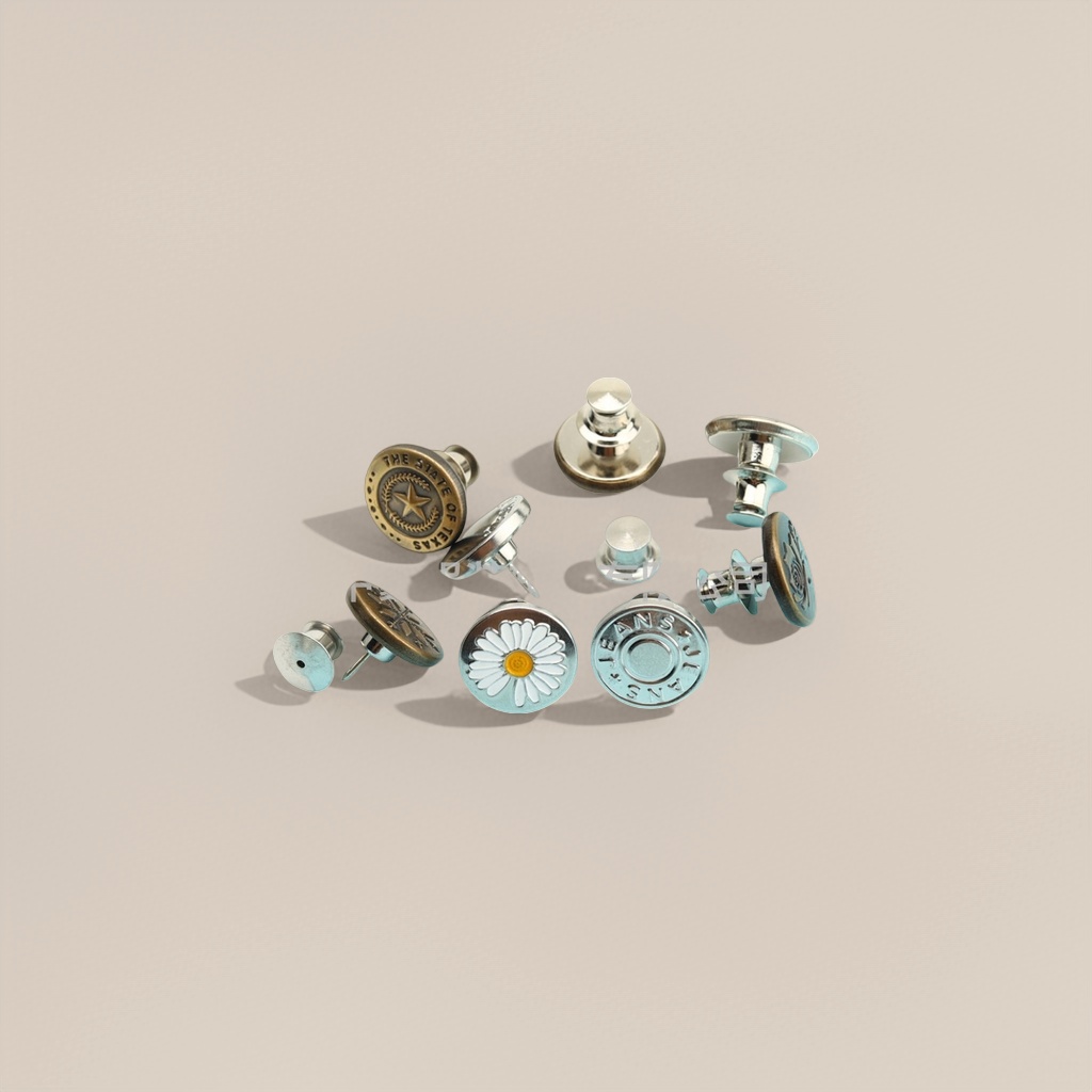 Wholesale and retail of universal wear-resistant and rust-proof metal button clothing accessories details Picture