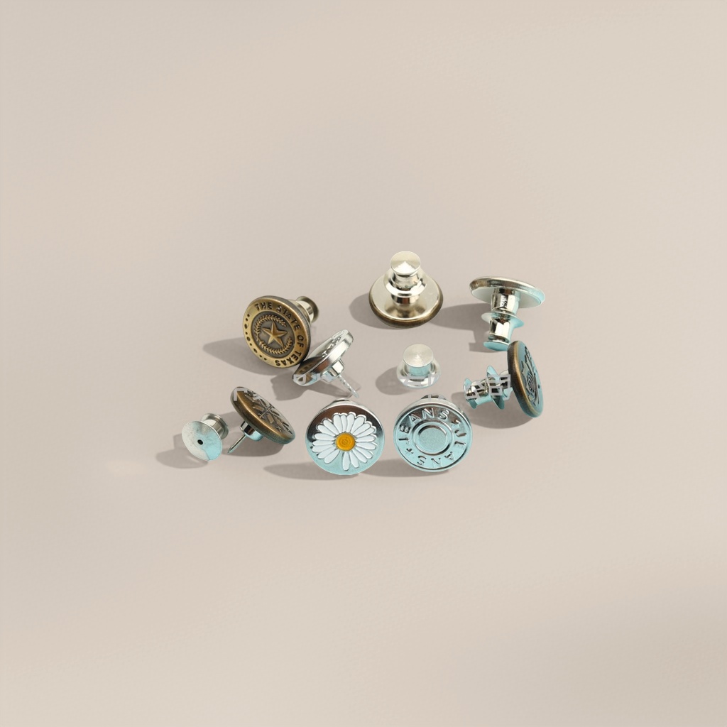 Wholesale and retail of universal wear-resistant and rust-proof metal button clothing accessories Specification image