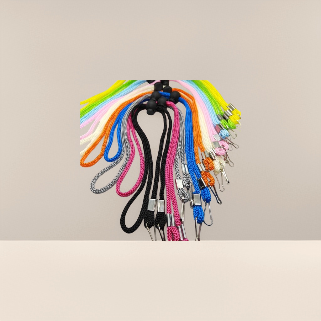 The colorful woven lanyard is a fashionable multi-color chain-like mobile phone lanyard with adjustable length Application Scenario