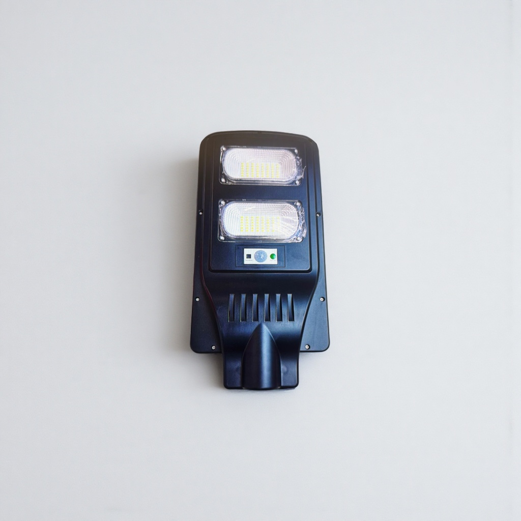 Black solar street lamps, outdoor courtyard lighting, waterproof and energy-saving LED lamps details Picture