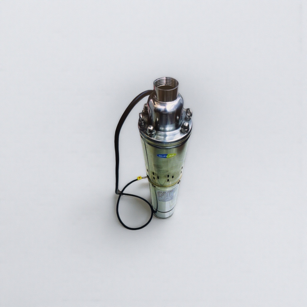 Silver submersible pump for household water pumping and irrigation, pressurized, silent, waterproof, 30 meters in head