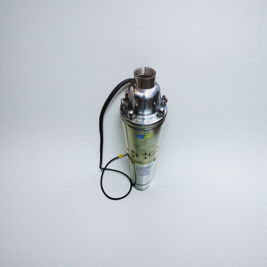 Silver submersible pump for household water pumping, irrigation pressure boosting, silent and waterproof Specification image