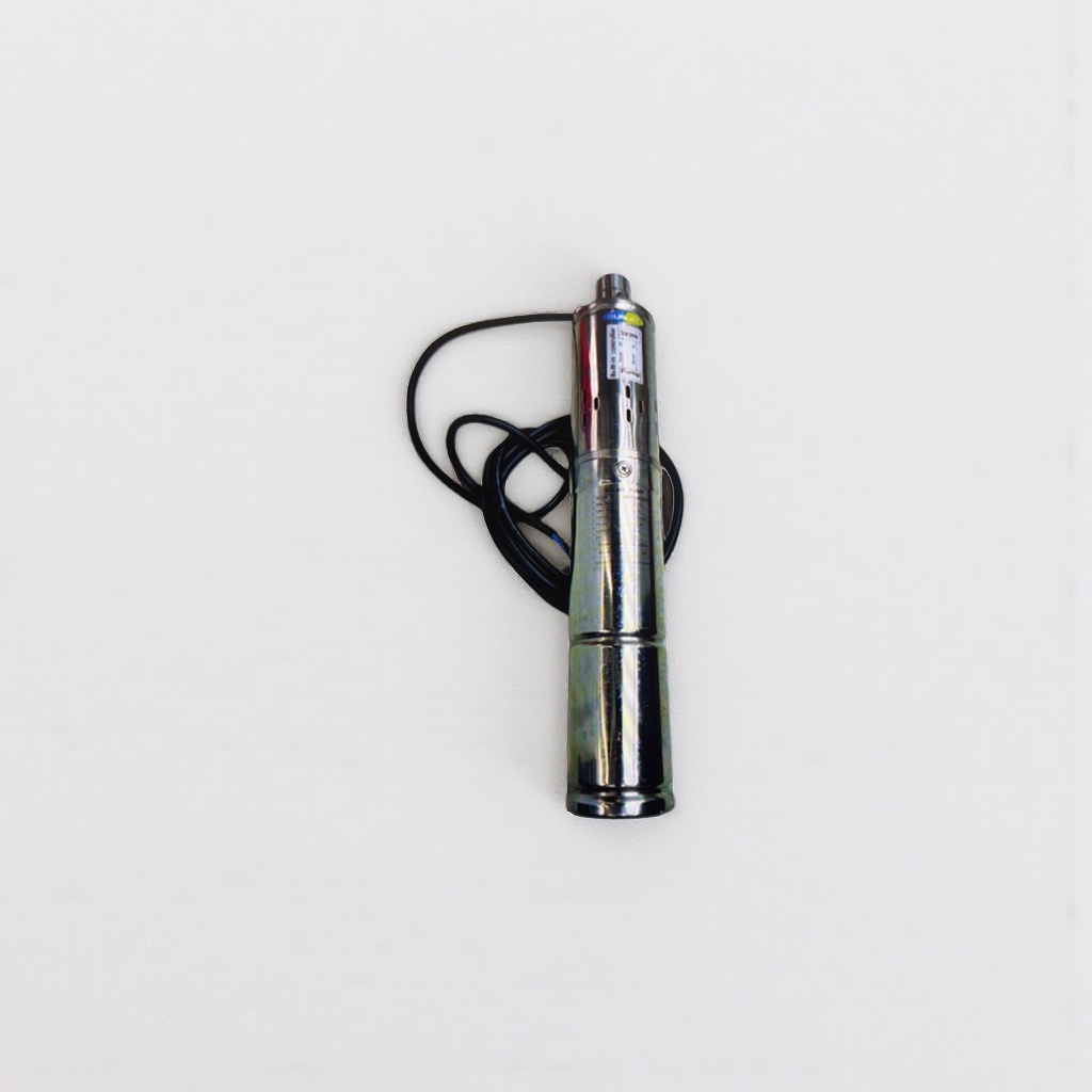 Silver submersible pump for household water pumping and booster, silent and waterproof, with a head of 30 meters details Picture